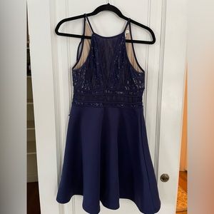 Francesca’s navy blue cocktail dress size M